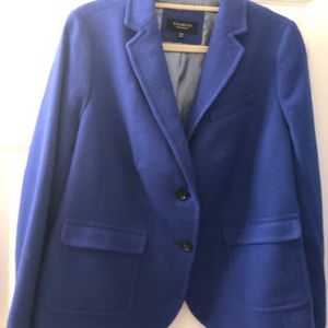 TALBOTS wool cobalt blue blazer size 12 w petite